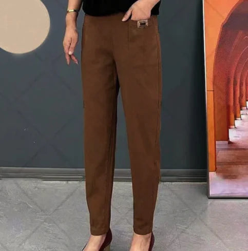 Icone™ CottonPants: Élastique Coton Pantalon Pour Femmes