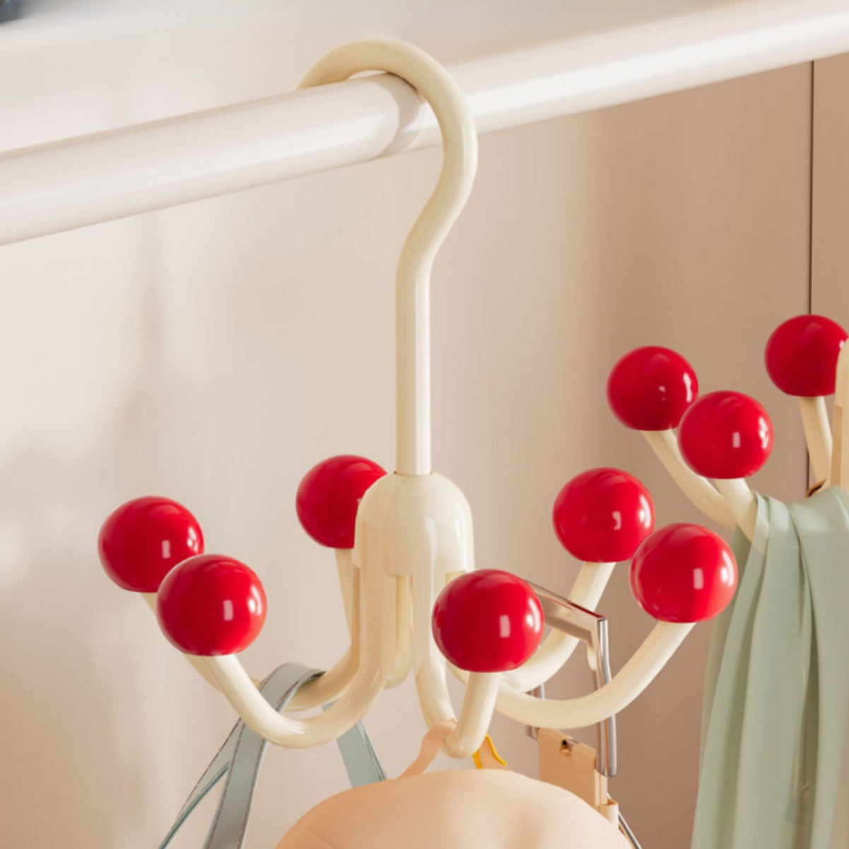 GlideHold® HangerHooks: Pivotant À 360° 6 Claw Crochets Organisateur De Placard Cintre