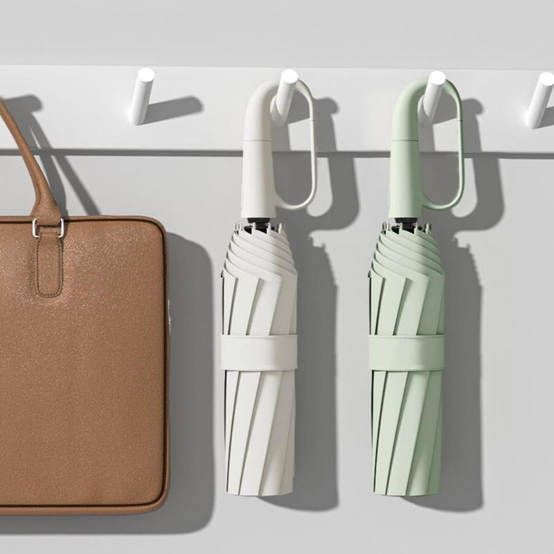 FoldingUmbrella: Automatique 20 Os Boucle À Anneau  Poignée Parapluie Pliable
