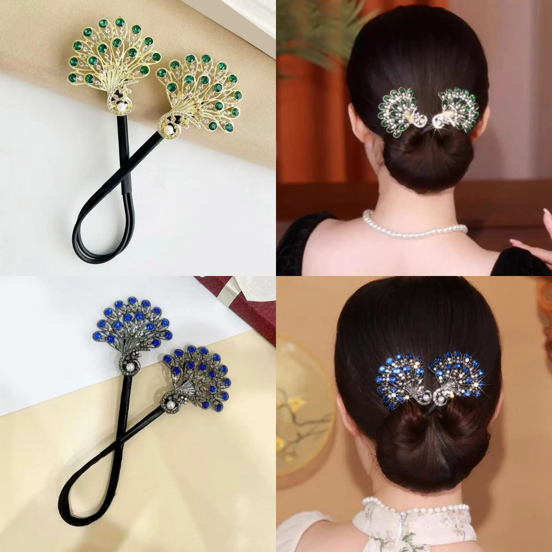 Rose® HairTie 1+1 GRATUIT: Élégant  Élastique À Cheveux Élégant Vintage Queue De Cheval En Cristal Twist Holder