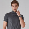 Icone™ FitShirt 1+1 GRATUIT: Des Hommes Slim Fit Elevé Cou Décontracté Chemise
