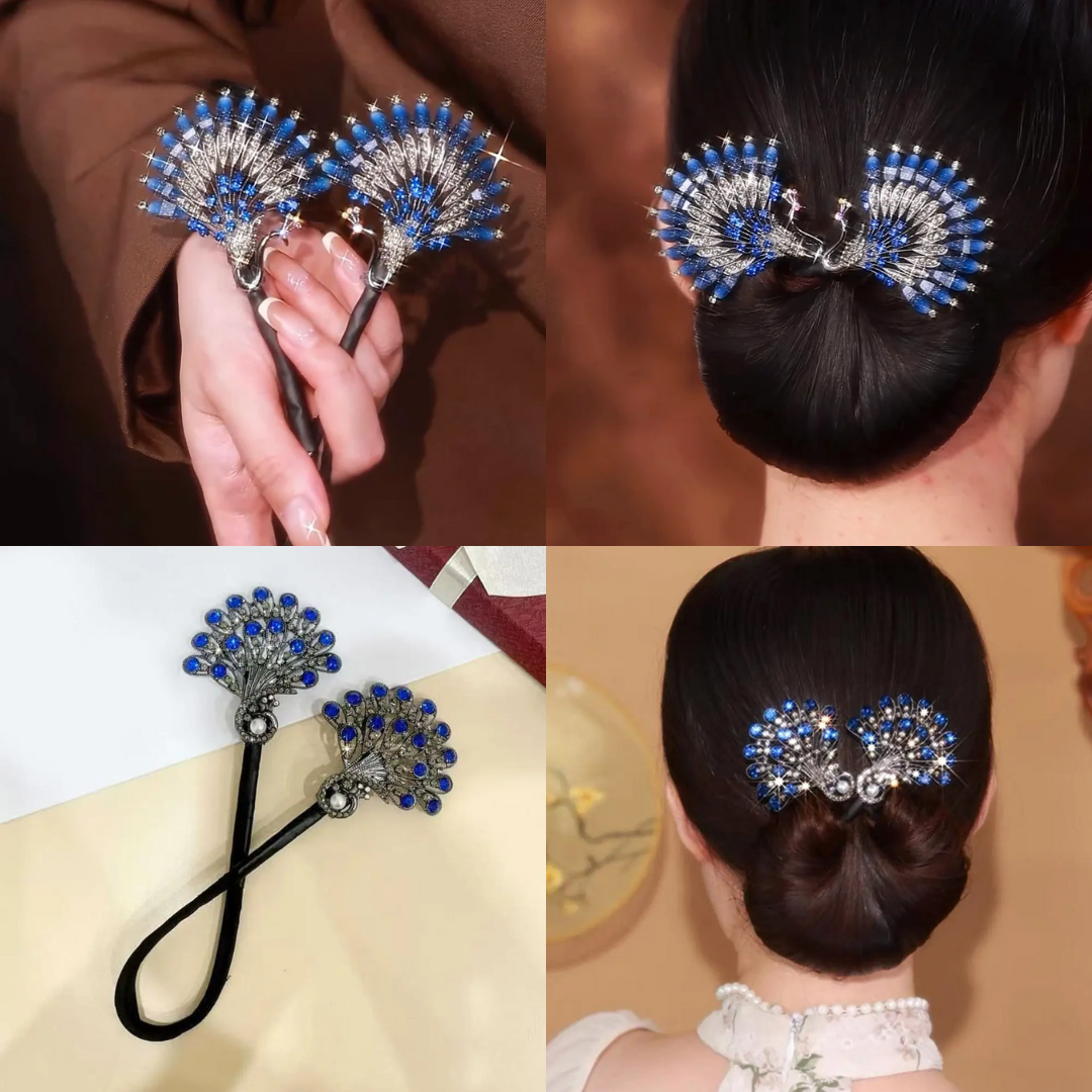 Rose® HairTie 1+1 GRATUIT: Élégant  Élastique À Cheveux Élégant Vintage Queue De Cheval En Cristal Twist Holder