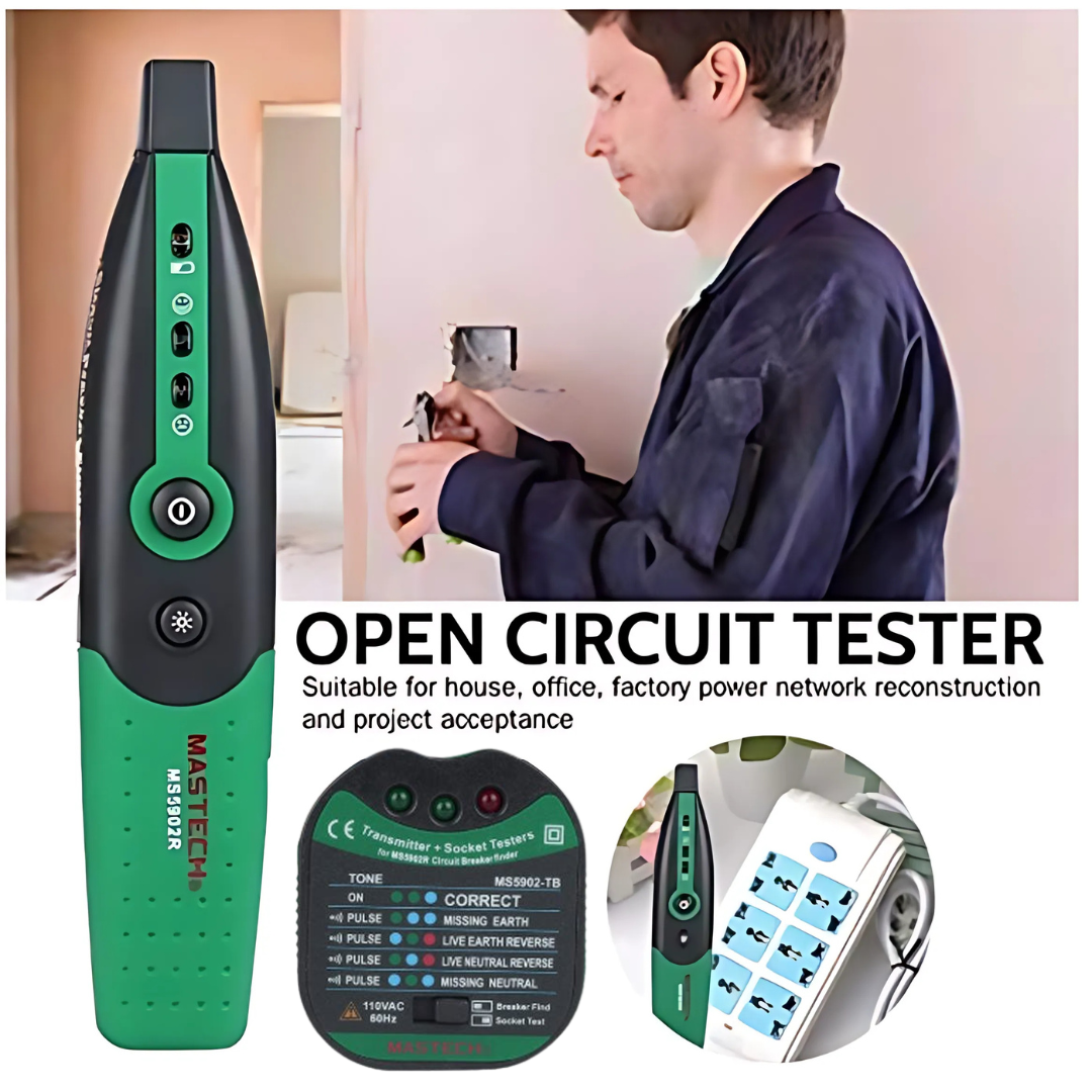 FuseFinder – Fusible Disjoncteur Et Testeur De Prise Avec Lampe De Poche