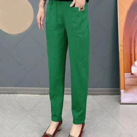 Icone™ CottonPants: Élastique Coton Pantalon Pour Femmes