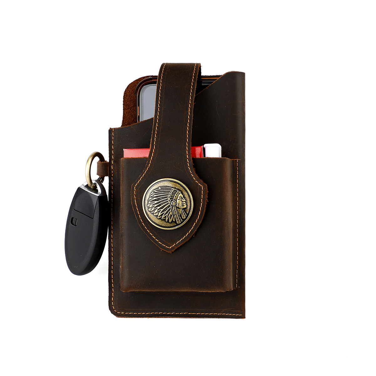 Icone™ BeltPouch: Multi-Usage Cuir Style Vintage Ceinture Pochette