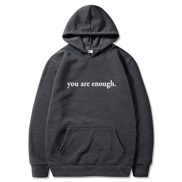 Icone™ DearHoodie: Sweat A Capuche Avec Message Imprimé A L'avant Et A L'arrière