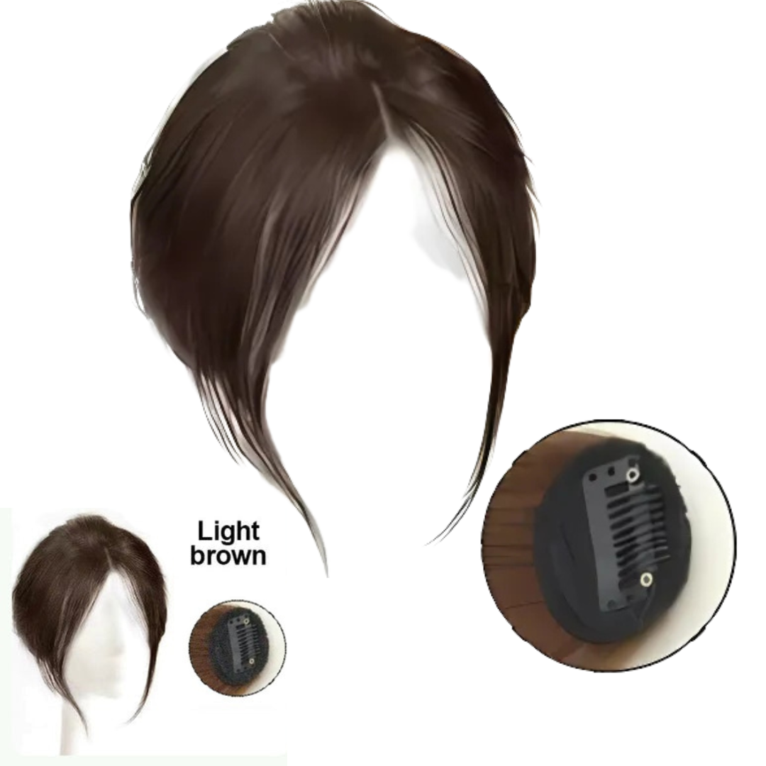 Rose® HairBangs 1+1 GRATUIT: Partiel Cheveux Frange Devant Postiche Agrafe