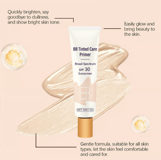 MoisturizerPrimer 1+1 GRATUIT - Tout En Un BB Crème Hydratante Teintée Base Et Crème Solaire