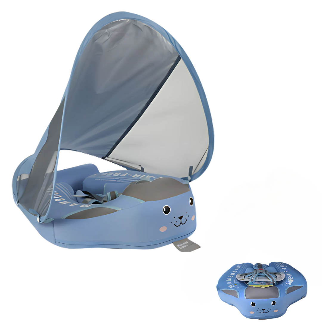 Kletshuts™ BabyFloat: Bouée De Piscine Pour Bébé Avec Pare-Soleil Intégré
