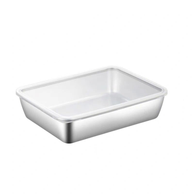 Globetrek° FreshSeal - Inoxydable Acier Carré Stockage Poêle Avec Couvercle