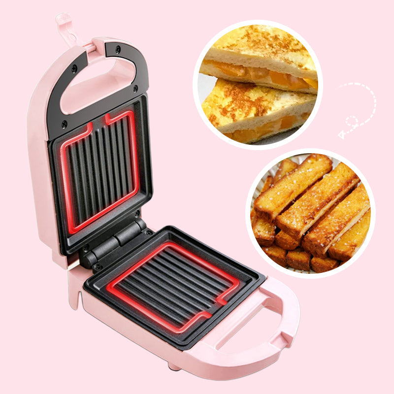 Globetrek° SandwichMaker: Mini Grille-Pain Electrique Le Petit-Déjeuner Et Appareil A Sandwichs
