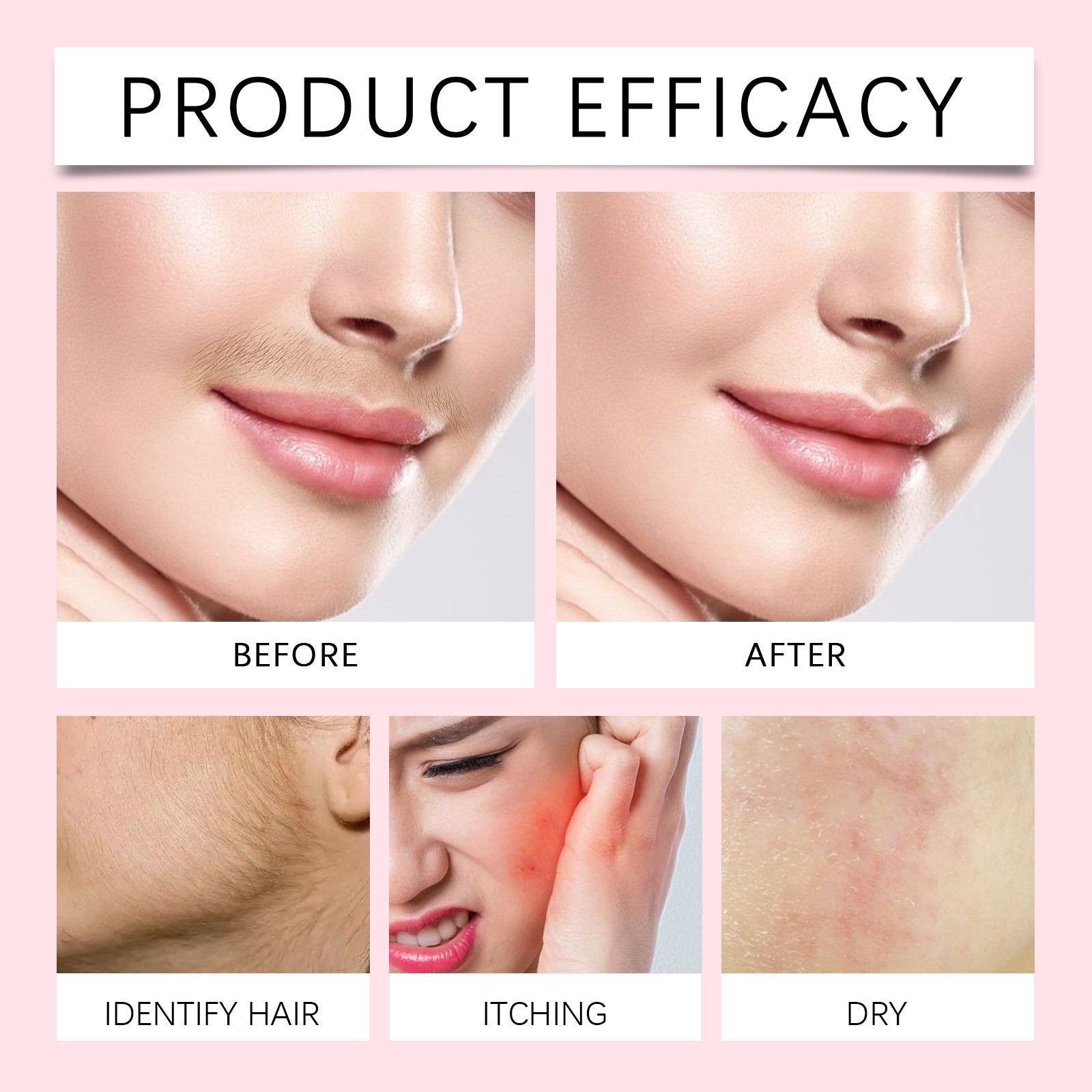 HairIdentifier 1+1 GRATUIT: Facile À Utiliser Poils Du Visage Identificateur Spray Avec Rasoirs