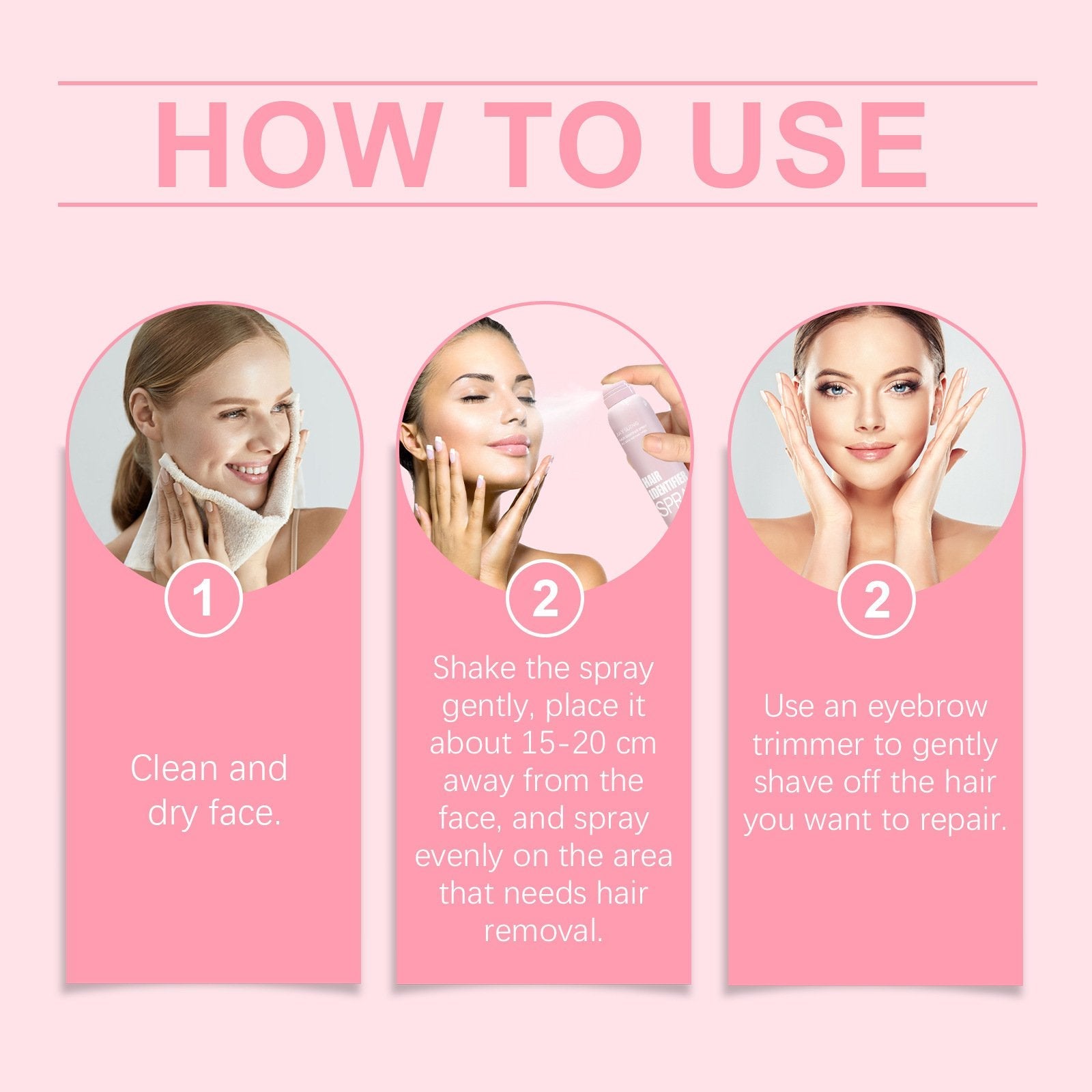 HairIdentifier 1+1 GRATUIT: Facile À Utiliser Poils Du Visage Identificateur Spray Avec Rasoirs