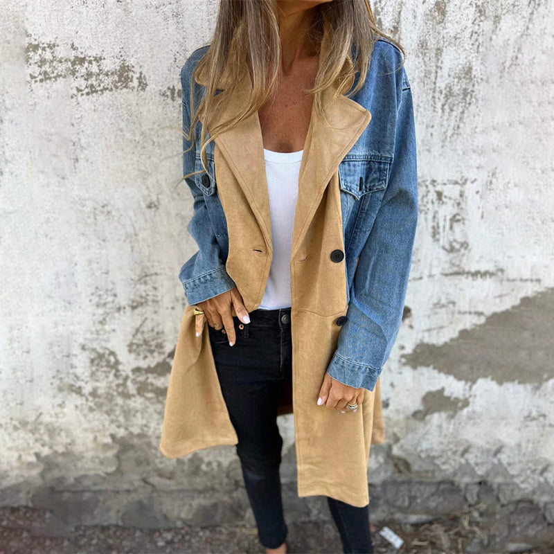 Icone™ LongCoat: Trench-Coat Mi-Long Avec Col Élégant Et Poches
