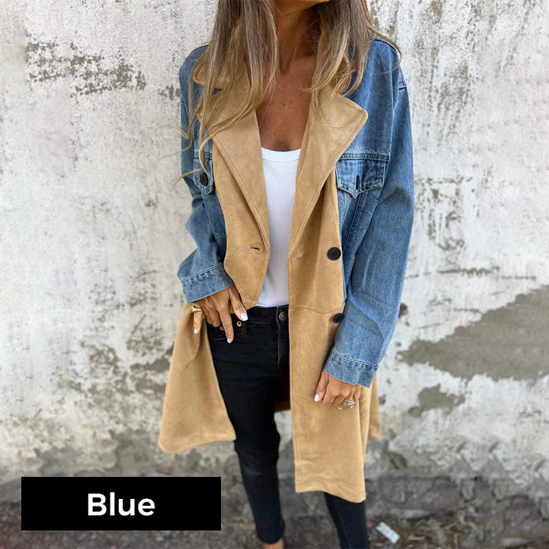 Icone™ LongCoat: Trench-Coat Mi-Long Avec Col Élégant Et Poches