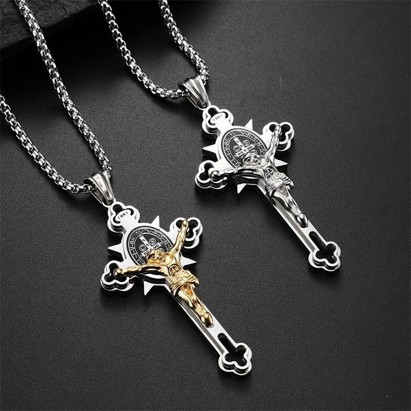 Jewelance™ CrossProtection 1+1 GRATUIT : Protection Spirituelle Croix Pendentif Collier Avec Coffret Cadeau