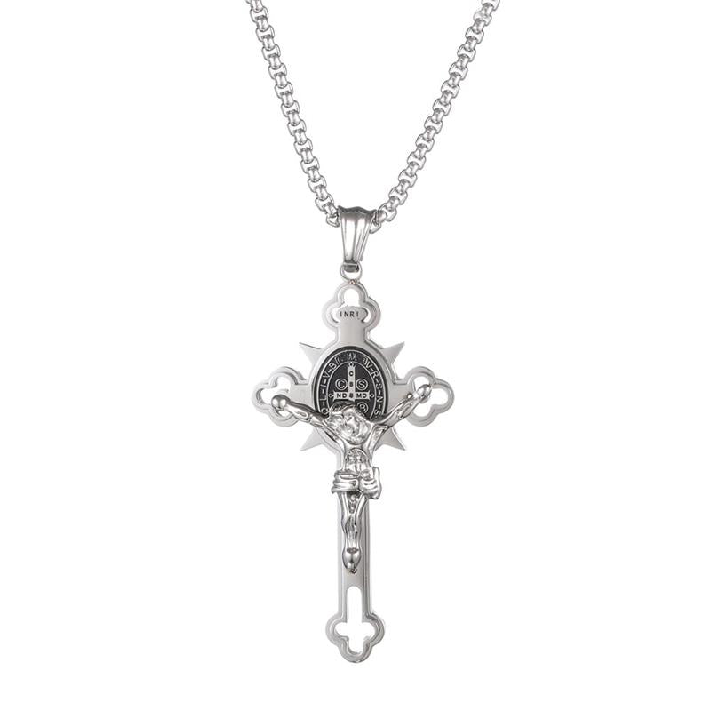 Jewelance™ CrossProtection 1+1 GRATUIT : Protection Spirituelle Croix Pendentif Collier Avec Coffret Cadeau