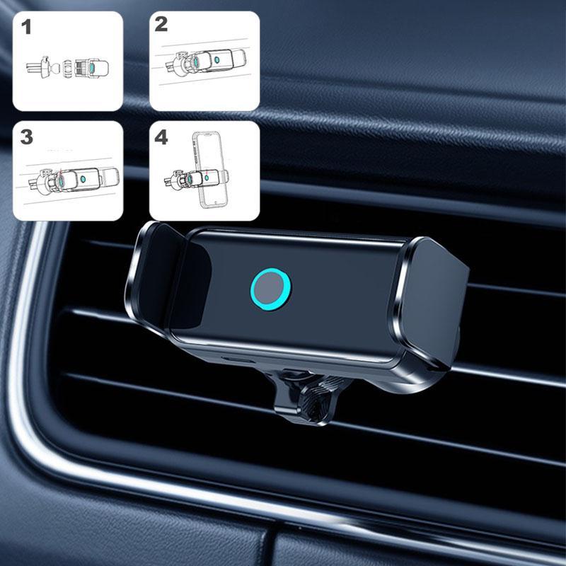 Holder360° PhoneClamp: Pince Automatique Tableau De Bord Et Bouche D’Aération Support De Téléphone