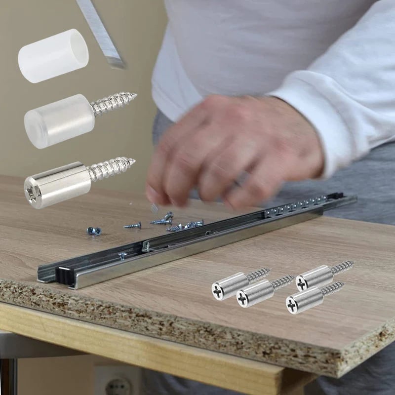 EasyScrew - Aucun Perçage, Vis Facile Et Manchon En Caoutchouc Support Kit