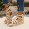 Happy™ SparklingWedge: Sandales Compensées Élégantes Avec Strass Scintillants