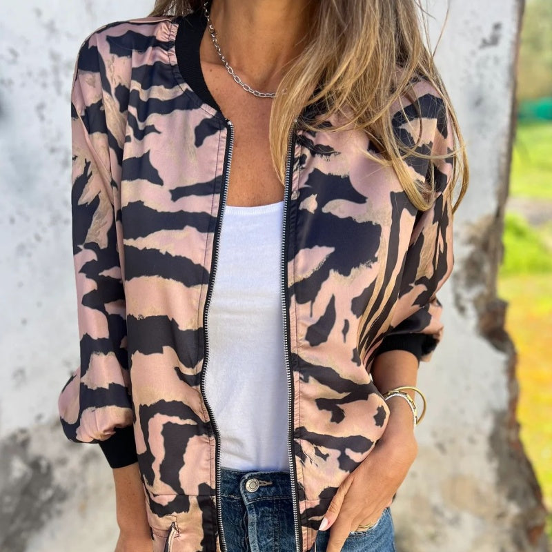 Icone™ ZebraJacket: Élégante Et Stylée Veste À Motif Zébré