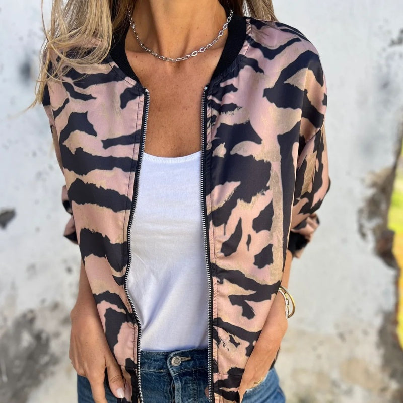 Icone™ ZebraJacket: Élégante Et Stylée Veste À Motif Zébré