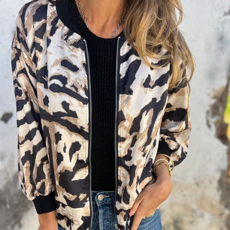 Icone™ ZebraJacket: Élégante Et Stylée Veste À Motif Zébré