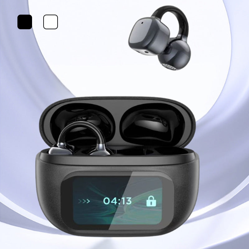SmartEarbuds: Sans Fil Clip D'Oreille Écouteurs Bluetooth Avec Écran Intelligent Affichage