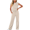Icone™ StylishSet: Ensemble Haut Sans Manches Et Pantalon Élégant Et Confortable
