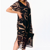 Icone™ FlowyDress: Robe Longue Fluide À Col En V Et Double Épaisseur