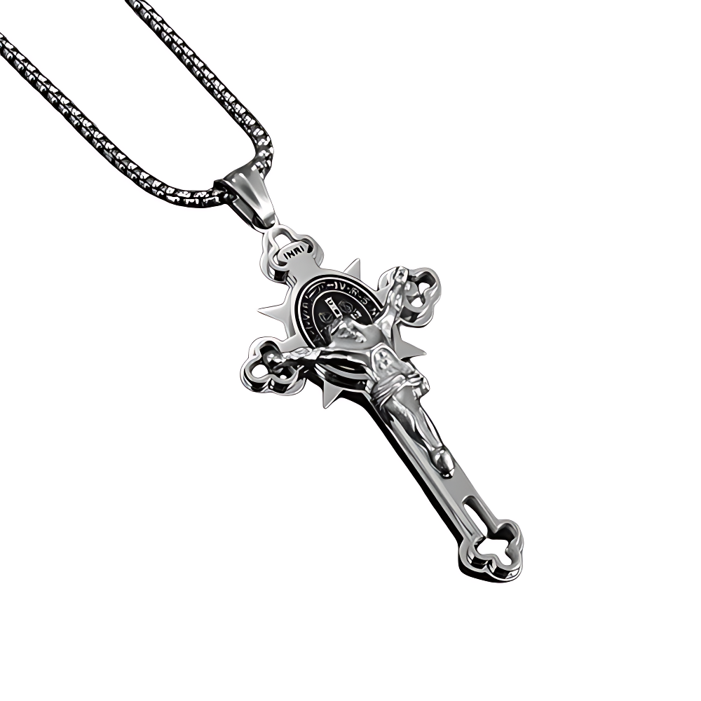 Jewelance™ CrossProtection 1+1 GRATUIT : Protection Spirituelle Croix Pendentif Collier Avec Coffret Cadeau