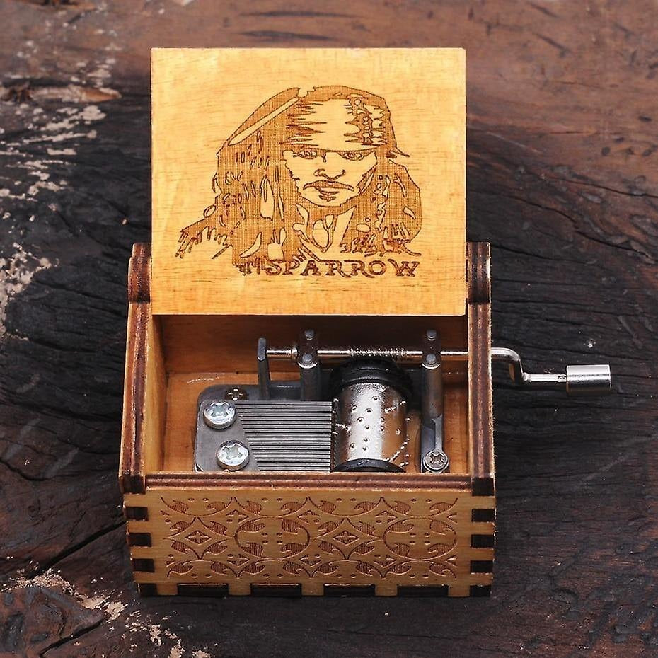 MusicBox - Main Manivelle En Bois Boîte À Musique